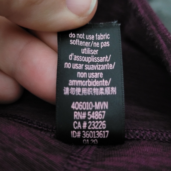 VICTORIA'S SECRET | high waist heathered burgundy pockets full length leggings - Picture 7 of 7